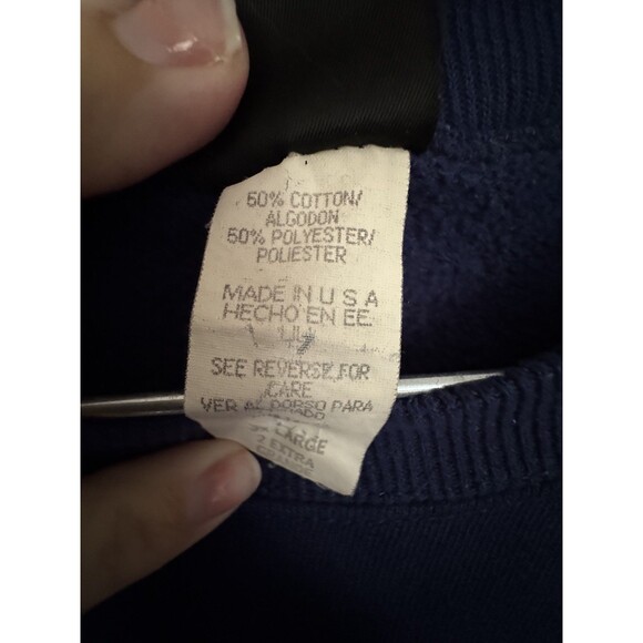 Vintage JC Penney USA Olympics Sweatshirt Mens 2XL XXL Navy Made in USA Sweater - Picture 10 of 11